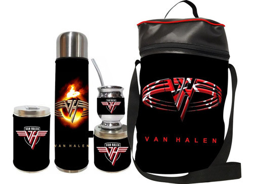 Equipo De Mate Set Matero Completo Van Halen. Ecocuero 0