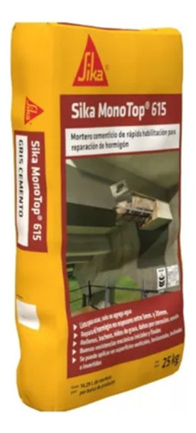 Sika Monotop 615 Mortero 25kg Reparacion Capa Gruesa 0