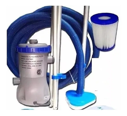 Bomba C/ Barrefondo Exahome Filtro Grande Piletas De Lona 0