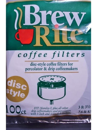 Filtro De Cafe De Disco Brew Rite 100 Ct. 0