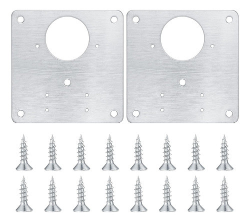 2 Placas De Reparacion Para Fijacion De Bisagras + Tornillos 0