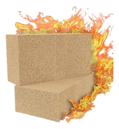 Ladrillo Refractario 6cm Natural 1m2 40 Unidades 0