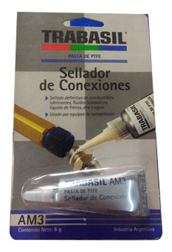 Trabasil Am3 X 6 Gr Sella Roscas Teflon Liquido Compresor 0