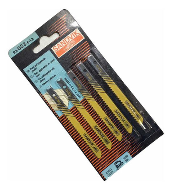 Hojas De Sierra Caladora X5 Sandvik 92-023 Madera Y Plástico 0