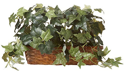 Hiedra Casi Natural Hiedra Planta De Seda Con Repisa Cesta 0
