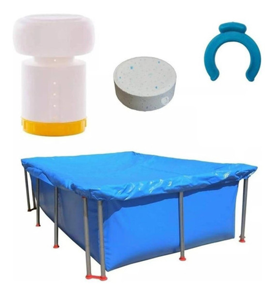 Cubre Pileta Pelopincho 2,00 X 1,50 Mts +boya+cloro+gancho 0