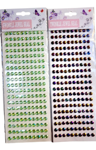 Strass Gemas Autoadhesivas Para Cara/cuerpo/8mm  X25 Unid 0