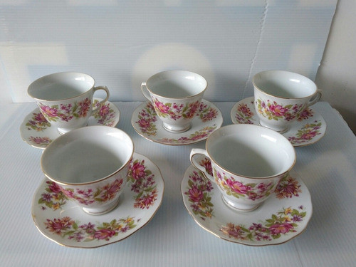Tazas Té Con Platillos Porcelana China 0