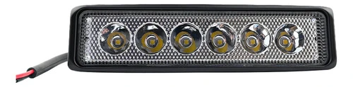 Barra Faro Auxiliar 6 Led 18w 15cm 12v Rectangular Off Road 0
