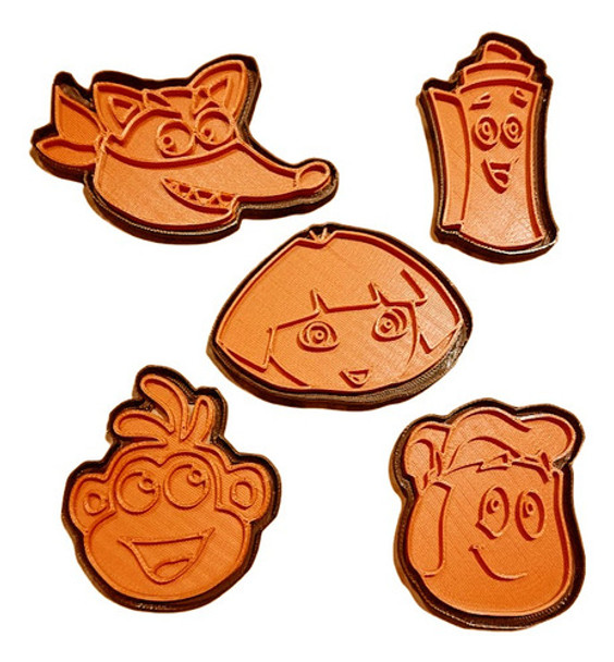 Set X5 Cortantes Galletitas Cookies De Dora La Exploradora 0