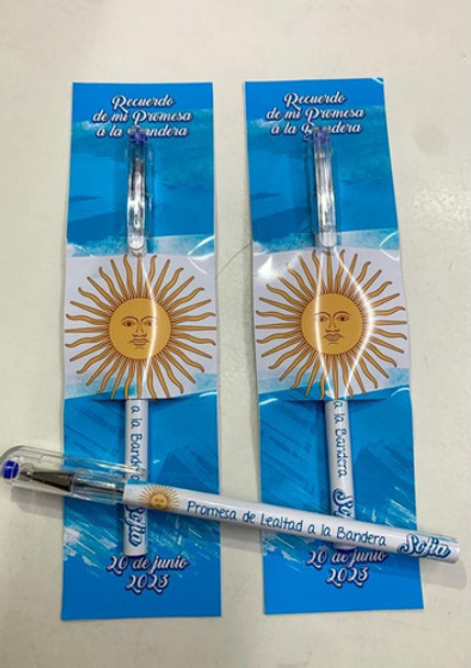 Lapiceras Jura Promesa Bandera  Souvenirs X40 0