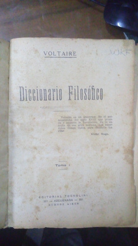 Libro Diccionario Filosófico Voltaire 0