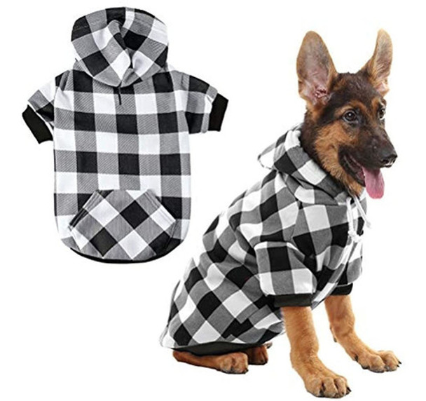 Sudadera Con Capucha Para Perros A Cuadros Ropa Para Mascota 0