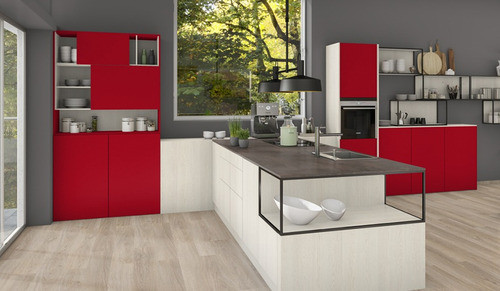 Mdf Melamínico Rojo Cereza 18 Mm X 2.60 M X 1.83 M 0