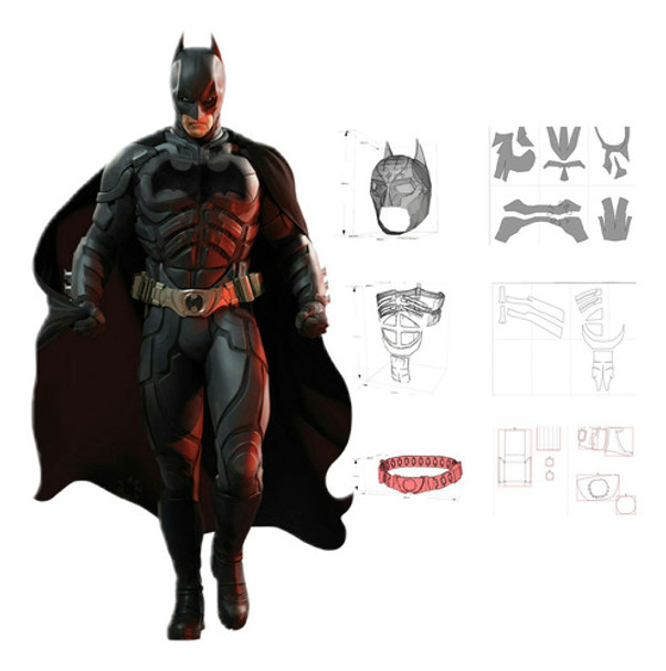 Traje Batman Caballero De La Noche Papercraft 0