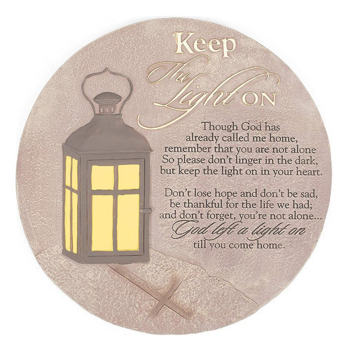Dicksons Keep The Light On Lantern 10 X 10 Inch Resin Stone 0