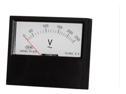 Voltímetro Analógico 250 Volts Corriente Alterna P/ Panel 0