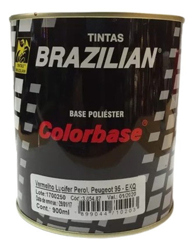 Pintura Base Poliester/ Perlada Rojo Pronto Uso .x 900ml 0