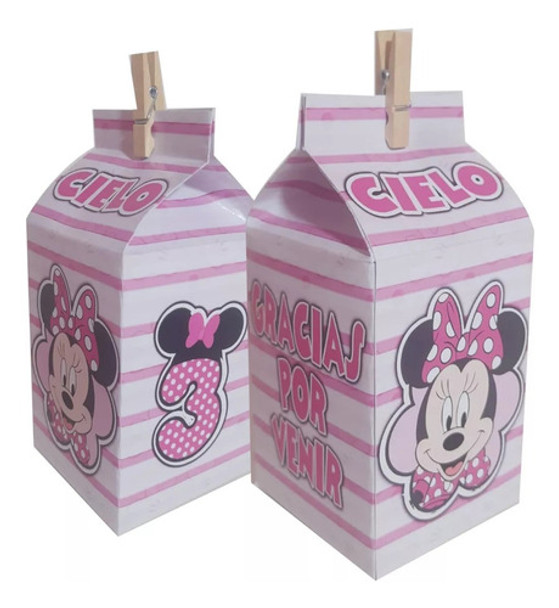 Milk Box Cajita Golosinera Personalizada Minnie X10 0 Milk Box Cajita Golosinera Personalizada Minnie X10 0