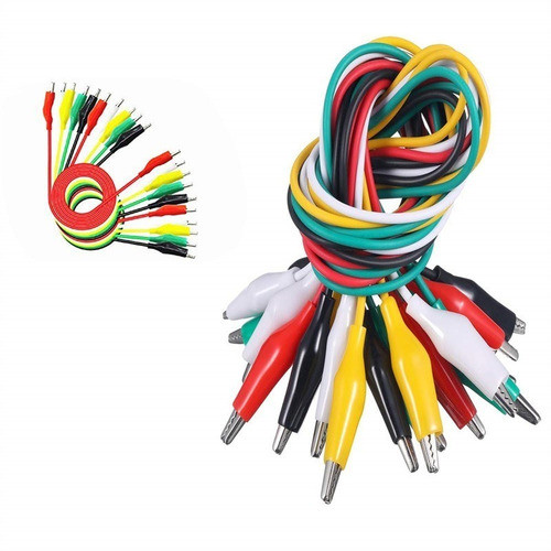 Pinzas Cocodrilo 10 Cables 20 Pinzas.(alta Calidad) 0