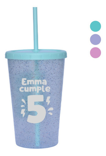 10 Vasos Noa Glitter C/sorbete Personalizado Logo Souvenir 0
