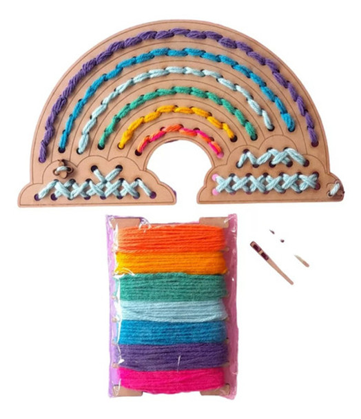 Arco Iris Infantil Para Bordar Juguete Didáctico Crear Arte 0