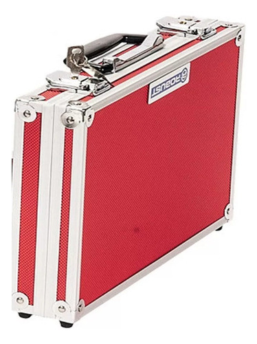 Maletin Bordes Aluminio Importado Rojo Pequeño 32x20 Maquill 0