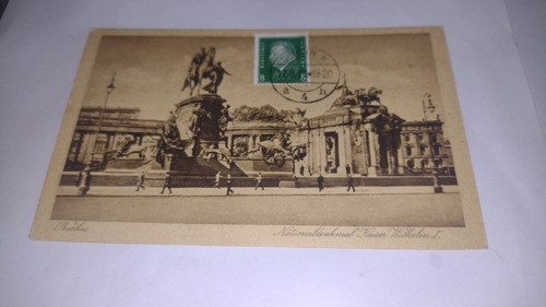 Alemania Postal Estampilla 1929  Estatua Kaiser Guillermo I 0