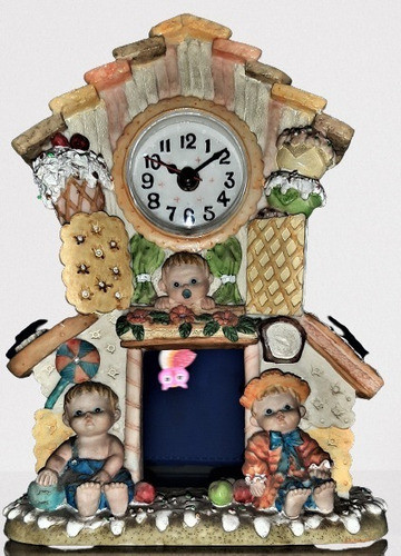 Reloj De Mesa Cerámica Bebes En Casa De Golosinas A Revisar 0