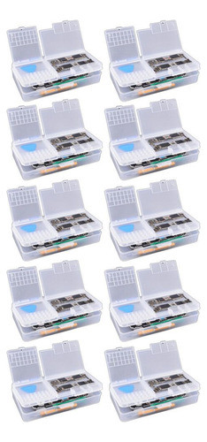 10 Cajas Plastica Celular Organizador Apilable Placa Ss001a 0