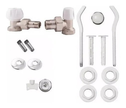 Kit Valvula Y Detentor Icma Italy + Niples Y Rosetas + Blist 0