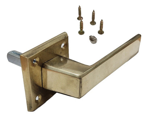 Picaporte Biselado Bronce Pulida Giratoria 0