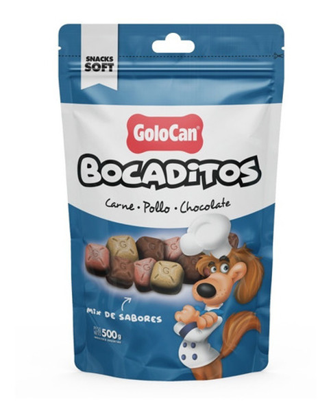Bocaditos Blandos Golocan Perros X 500g Carne/pollo/chocolat 0