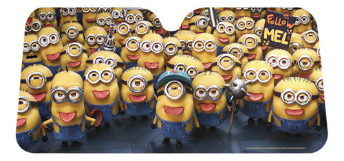 Cortina Parasol Plegable Metalizada Parabrisas Minions 0
