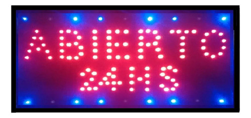 Cartel Led Abierto 24 Hs. 2 Palabras Ver Detalle Del Aviso 0