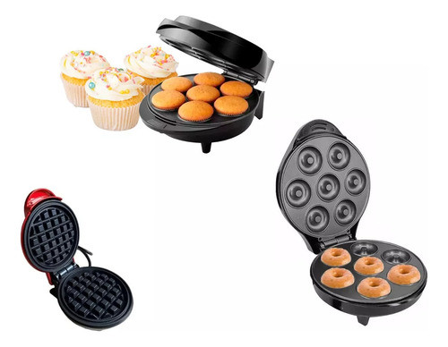 Combo Dulce Mini: Maquina Cupcakes+donas+wafflera 0