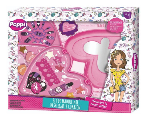 Set De Maquillaje Infantil Desplegable Corazón Poppi 0