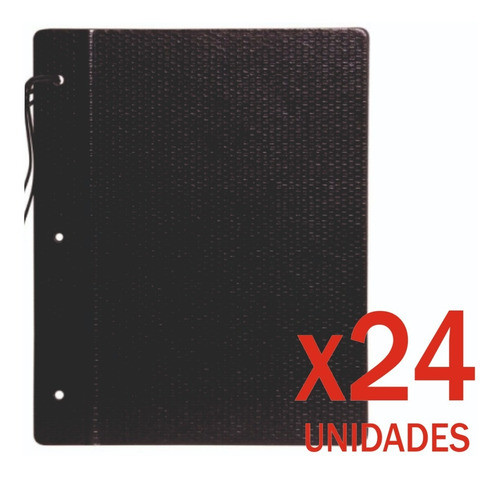 24 Carpeta Fibra Negra Nº3 2 Tapas Escolar 0