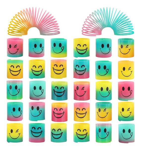 Juguetes Slinky Mini Arcoíris, Antiestrés Para Regalos 0