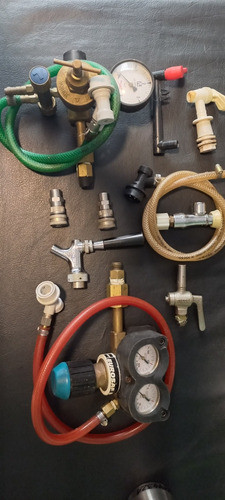 Lote Manómetros  Y Conectores Ball Lock Para Choperas 0