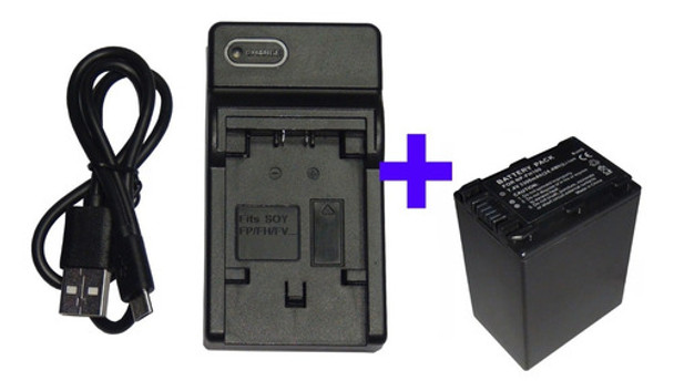 Cargador + Bateria Para Sony Np-fh100 Dvd106 Dvd306 Dvd608 0