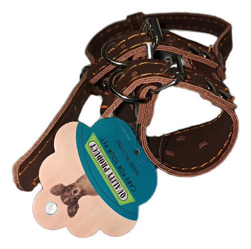 Bozal De Cuero Ajustable Mediano - Para Perros 0