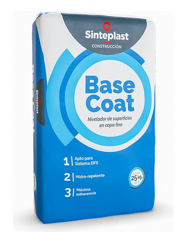 Base Coat X 25 Kg Mortero Nivelador Capa Fina Sinteplast 0