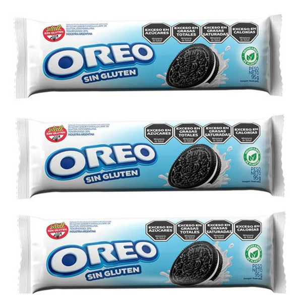 Oreo Sin Gluten 95gr Pack X 3un Cioccolato Tienda De Dulces 0