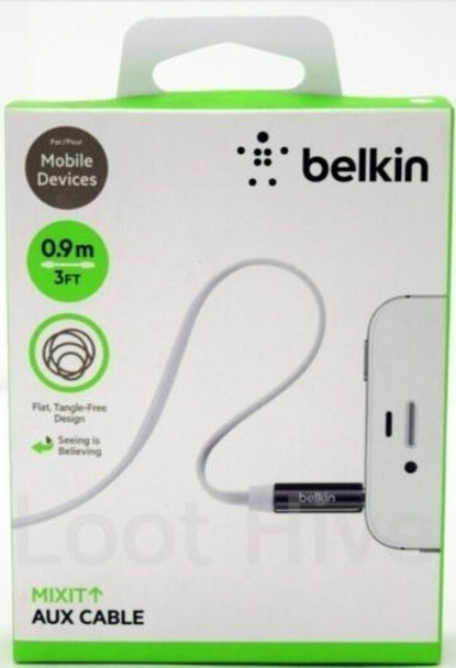 Cable Belkin 3.5mm Mixit Aux Cable P/móviles 3ft / 0.9 M 0 Cable Belkin 3.5mm Mixit Aux Cable P/móviles 3ft / 0.9 M 0