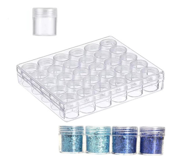 Organizadores Frascos Acrílicos X 30 U Para Strass Glitter 0