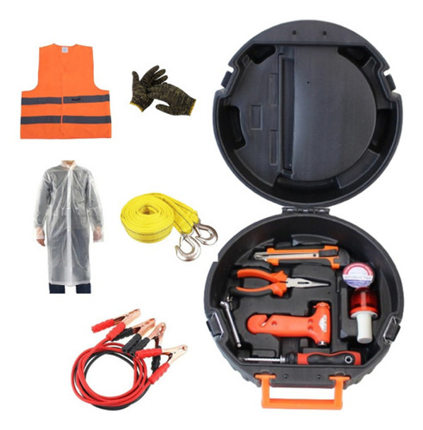Kit Caja Herramientas Seguridad Para Auto Emergencia Baliza 0 Kit Caja Herramientas Seguridad Para Auto Emergencia Baliza 0