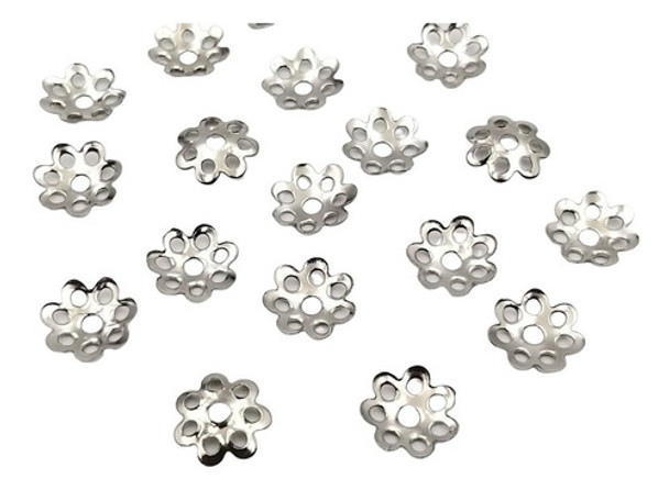 Calotas Flor 8mm X 500 Unid Terminal Armado Bijou Artesanías 0