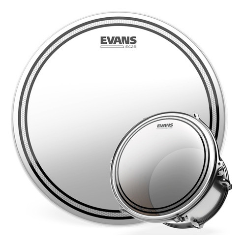 Parche Para Tom De Bateria Evans 13 Ec2 Arenado Capa Doble 0