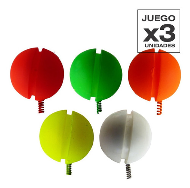 Boyas Plastico Yoyo Paraf 15 Mm Juego X 3 Unidades Pesca 0